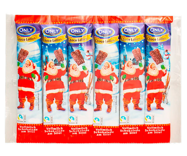Молочный шоколад Only Christmas на палочке 6х13 г