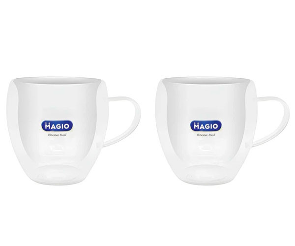 Набор чашек с двойными стенками MAGIO MG-1296 2 шт 300 мл