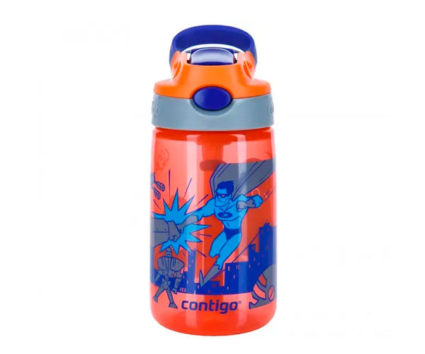 Бутылка детская для воды Contigo Gizmo Flip AutoSpout Nectarine Superhero 420 мл