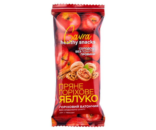 Батончик Gavra Пряное яблоко 40 г