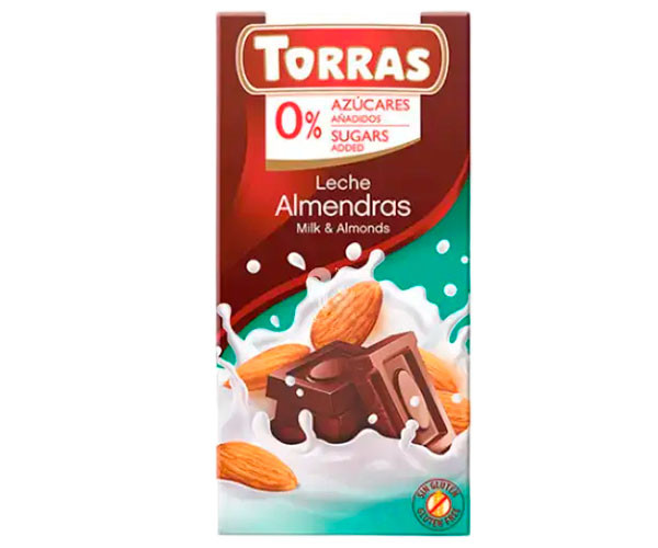 Молочный шоколад Torras Leche Avellanas milk and almonds 75 г