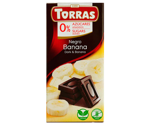 Черный шоколад Torras Negro Banana 75 г