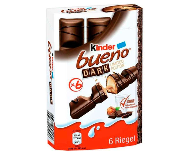 Вафли Kinder Dark Bueno 6 шт