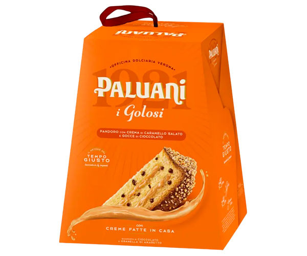 Десерт панеттоне Paluani Crema al Caramello Salato e Gocce di Cioccolato 750 г
