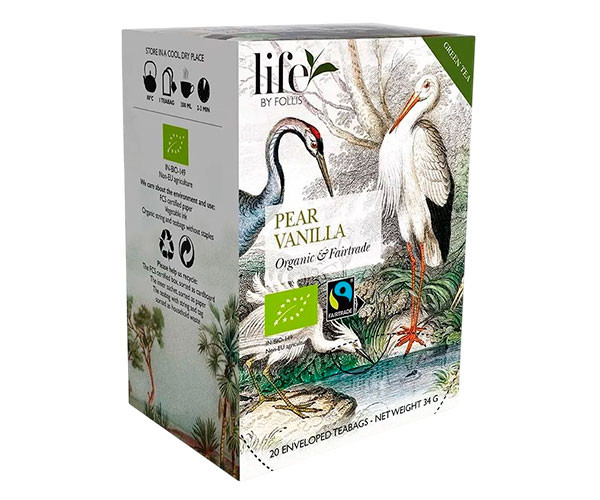 Зеленый чай Life by Follis Груша-Ваниль органический в пакетиках 20х1,7 г