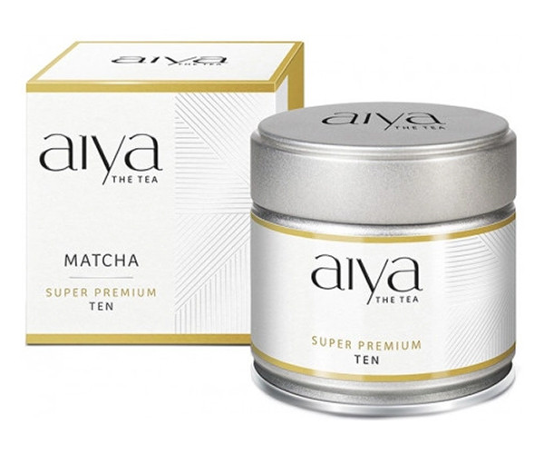 Японский чай Матча органическая Aiya Super Premium Ten ж/б 30 г - фото-1