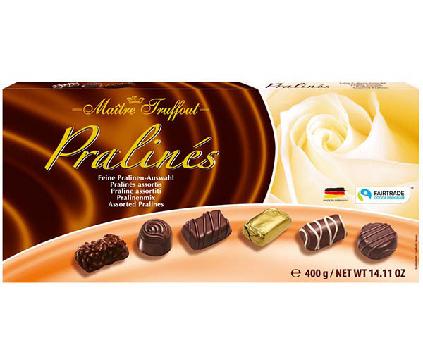 Конфеты шоколадные Maitre Truffout Ассорти Пралине 400 г  - фото-1