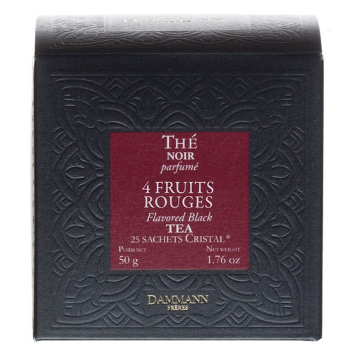 Черный чай Dammann Freres 4 красных ягоды в пакетиках 25 шт - фото-1