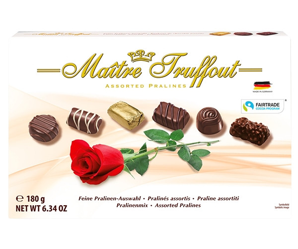 Конфеты Maitre Truffout Ассорти Пралине Роза 180 г - фото-1