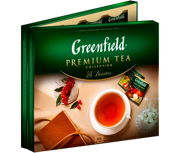 Набор чая Greenfield Premium tea Collection в пакетиках 24 вида 96 шт - фото-1
