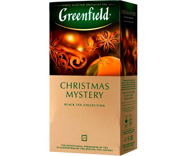 Черный чай Greenfield Christmas Mystery - Рождественская мистерия в пакетиках 25 шт - фото-1
