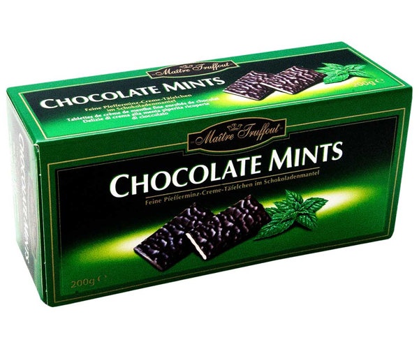 Черный шоколад Maitre Truffout Chocolate Mints 200 г - фото-1
