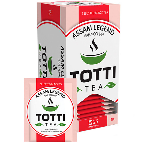 Черный чай TOTTI Tea Легендарный Ассам в пакетиках 25 шт - фото-1