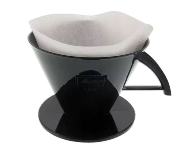 Пуровер для заваривания кофе Melitta Filtercone 1x4 Standard черный - фото-2