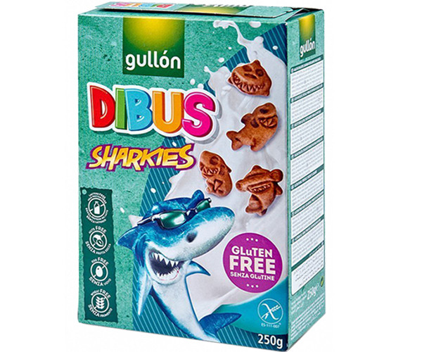 Печенье GULLON без глютена Dibus sharkies 250 г - фото-1