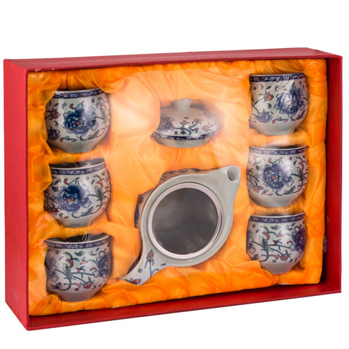 Подарочный чайный набор E-04 керамический - фото-2