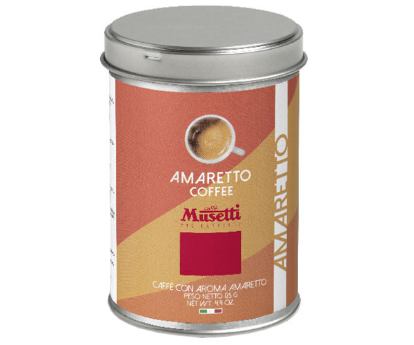 Кофе Musetti Caffe Amaretto молотый ж/б 125 г - фото-1