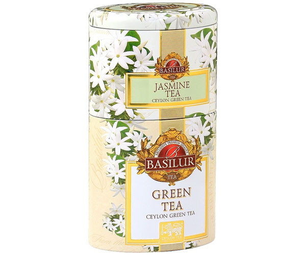 Зелёный чай с Жасмином Basilur ж/б 100 г - фото-1