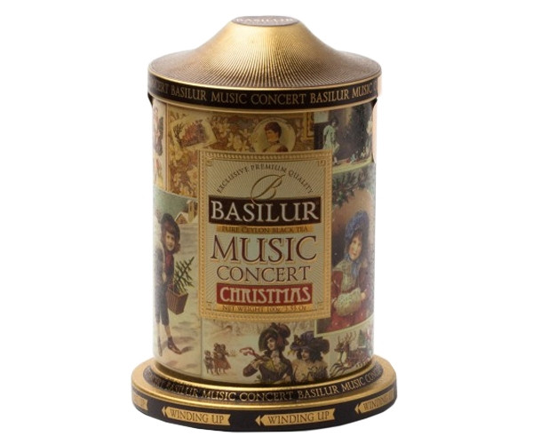 Черный чай Basilur Музыкальная шкатулка Рождественская ж/б 100 г - фото-1