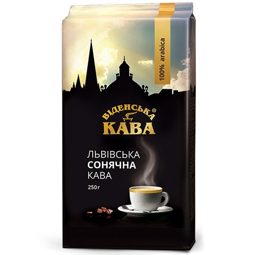 Кофе Віденська кава Львівська сонячна молотый 250 г - фото-1