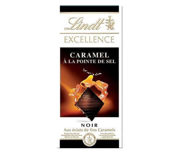 Черный шоколад Lindt EXCELLENCE Caramel Карамель с солью 100 г - фото-1
