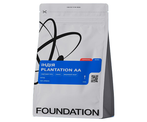 Кофе Foundation India Plantation AA в зернах 1 кг