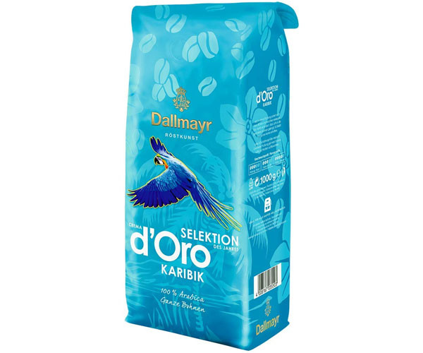 Кофе DALLMAYR Crema d'Oro Selektion Karibik в зернах 1 кг  - фото-2
