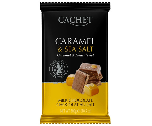 Молочный шоколад Cachet Карамель и Морская Соль 300 г - фото-1