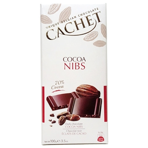 Черный шоколад Cachet Cocoa Nibs 70% 100 г - фото-1