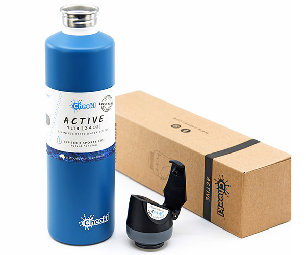 Бутылка для воды Cheeki Single Wall Active BottleTopaz (ASB1000TZ1) 1 л - фото-3