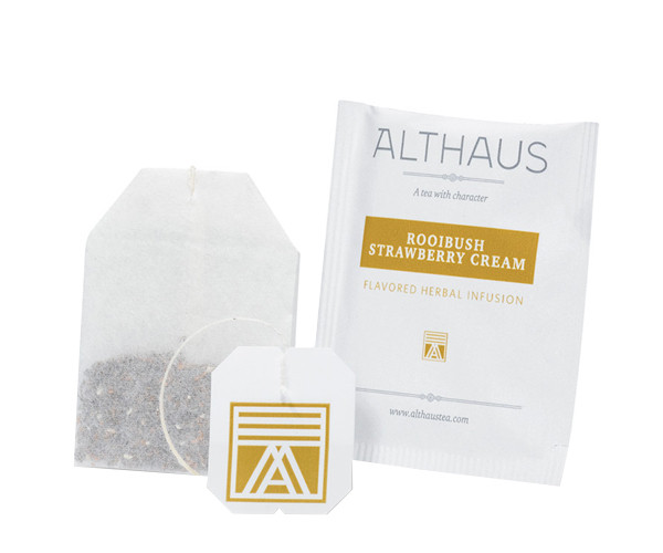 Травяной чай Althaus Rooibush Strawberry Cream в пакетиках 20 шт - фото-3