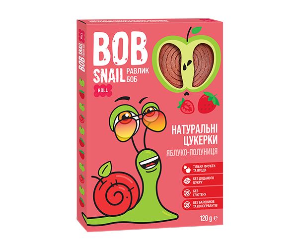 Пастила Bob Snail Яблоко-Клубника 120 г