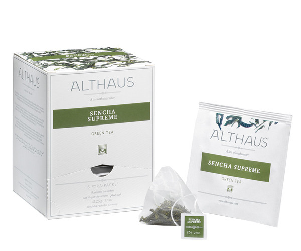 Зеленый чай Althaus Sencha Supreme в пирамидках 15 шт - фото-2