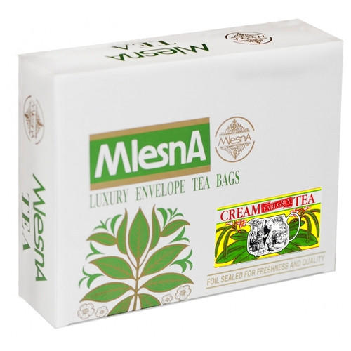 Черный чай Эрл Грей со сливками в пакетиках Млесна картон 400 г - фото-1