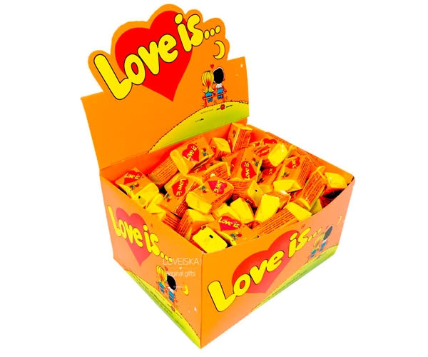 Жевательная резинка "Love is" ананас-апельсин 100 шт - фото-2