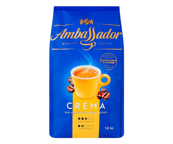 Кофе Ambassador Crema в зернах 1 кг