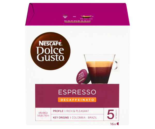 Кофе в капсулах NESCAFE Dolce Gusto ESPRESSO DECAFFEINATO - 16 шт - фото-1