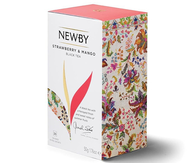 Черный чай Newby Клубника и Манго в пакетиках 25 шт (310130) - фото-2