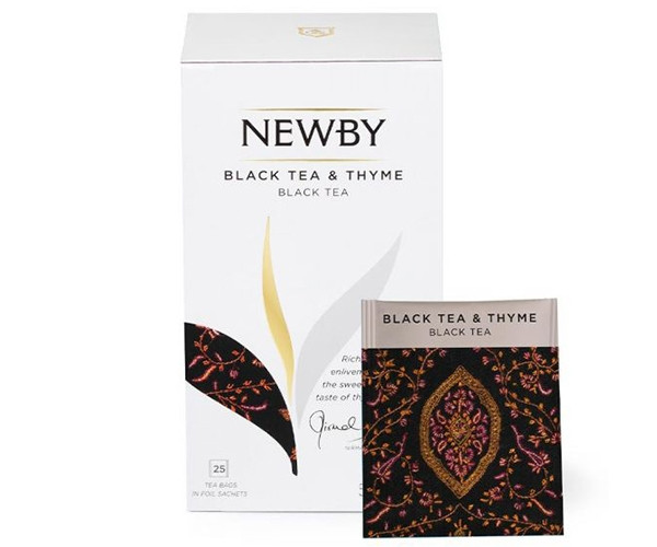 Черный чай Newby с чабрецом в пакетиках 25 шт (311260) - фото-1