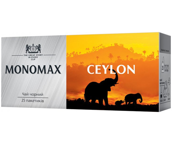 Черный чай Мономах Ceylon в пакетиках 25 шт - фото-2