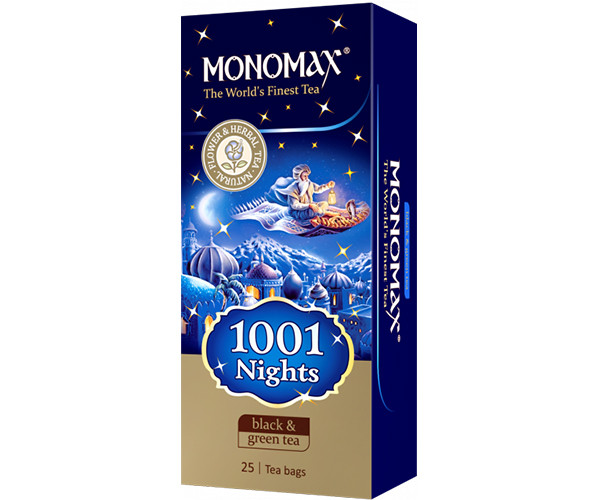 Купаж черного и зеленого чая Мономах 1001 Nights в пакетиках 25 шт - фото-1