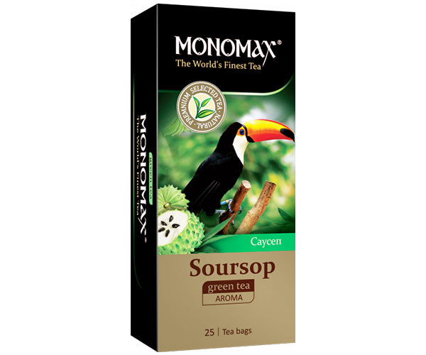 Зеленый чай Мономах Soursop в пакетиках 25 шт фото