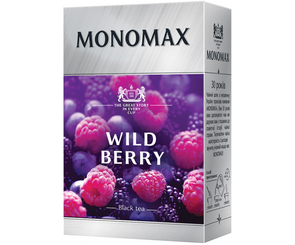 Черный чай Мономах Wild Berry 80 г - фото-1