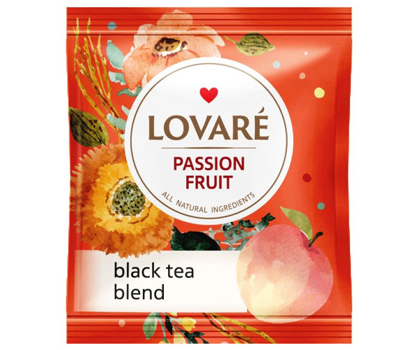 Черный чай Lovare Страстный Фрукт в пакетиках 50 шт - фото-2