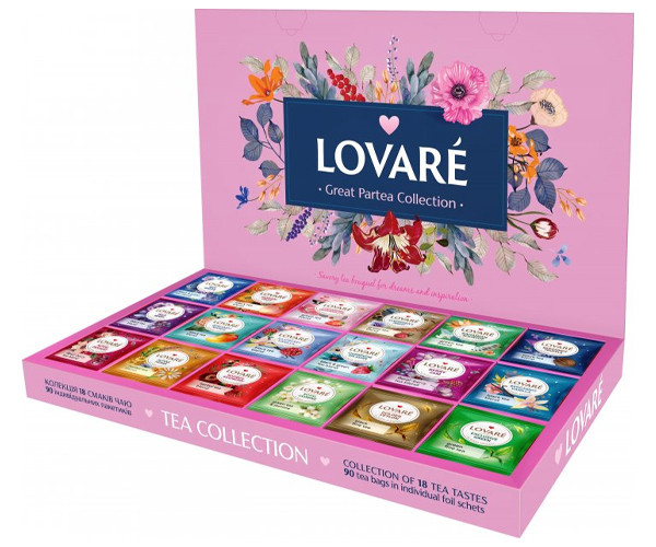 Коллекция чая Lovare Great Partea Collection в пакетиках 90 шт цена