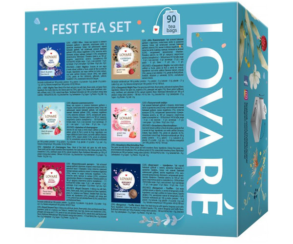 Коллекция чая Lovare Fest Tea Set в пакетиках 90 шт - фото-2