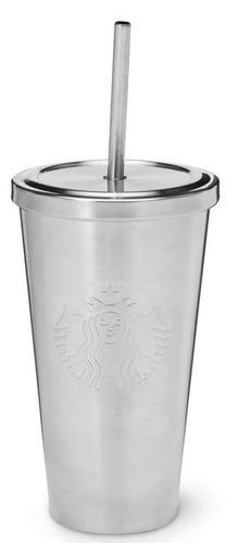 Стакан Starbucks Silver Stainless Steel Cold Cup 473 мл - фото-1