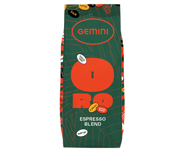 Кофе Gemini Espresso ORO в зернах 1 кг - фото-1
