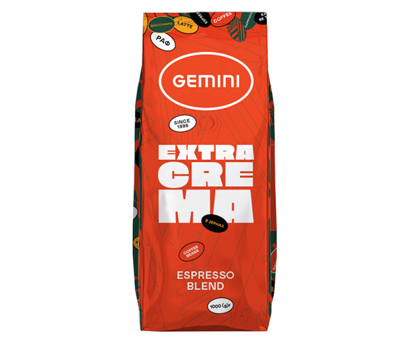 Кофе Gemini Extra Crema в зернах 1 кг - фото-1