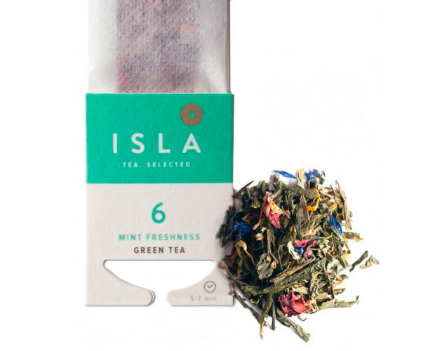 Зеленый чай ISLA №6 Мятная свежесть в пакетиках 10х4 г - фото-1
